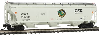 Intermountain Railway 67202 N Scale Trinity 5161 Cubic Foot Covered Hopper - Ready to Run -- CSX (light beige, Grain Express Logo)
