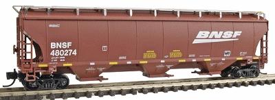 Intermountain Railway 67207 N Scale Trinity 5161 Cubic Foot Covered Hopper - Ready to Run -- BNSF Railway (Boxcar Red, Wedge Logo)