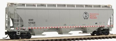 Intermountain Railway 67208 N Scale Trinity 5161 Cubic Foot Covered Hopper - Ready to Run -- Canadian Pacific (gray, red, white, Beaver Logo)