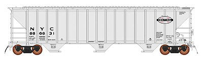 Intermountain Railway 672201 N Scale 4785 PS2-CD Covered Hopper Early Version - Ready to Run -- New York Central (gray, black, white)