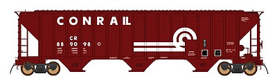 Intermountain Railway 672242 N Scale 4787 PS2-CD Covered Hopper Late Version - Ready to Run -- Conrail (Boxcar Red, Large Logo)