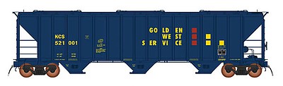 Intermountain Railway 672291 N Scale 4797 PS2-CD Covered Hopper Class H-100-21 Version - Ready to Run -- Golden West KCS (blue, yellow, red)