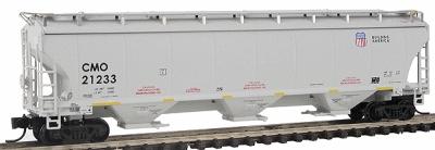 Intermountain Railway 67235 N Scale Trinity 5161 Cubic Foot Covered Hopper - Ready to Run -- Union Pacific CMO (gray, Building America Logo)