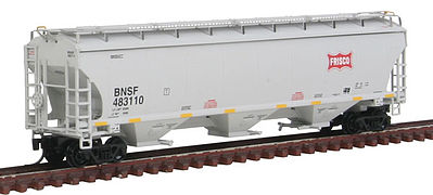 Intermountain Railway 67245 N Scale Trinity 5161 Cubic Foot Covered Hopper - Ready to Run -- BNSF Railway (Frisco Legacy Scheme, gray, red Coonskin Logo)