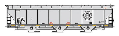 Intermountain Railway 67247 N Scale Trinity 5161 Cubic Foot Covered Hopper - Ready to Run -- BNSF Railway (Denver Road Legacy Scheme, gray, Circle Logo)
