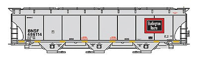 Intermountain Railway 67249 N Scale Trinity 5161 Cubic Foot Covered Hopper - Ready to Run -- BNSF Railway (Chicago, Burlington & Quincy Legacy Scheme, gray, Rectangle Lo