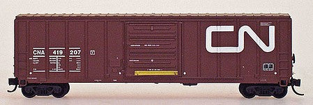 Intermountain Railway 67503 N Scale Pullman-Standard 5277 Cu.Ft. Exterior-Post Boxcar - Ready to Run - Pinnacle -- Canadian National (Boxcar Red, white, yellow, Large Noodle Logo)