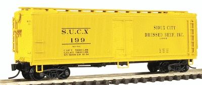 Intermountain Railway 67719 N Scale Fruit Growers Express Wood Refrigerator Car - Ready to Run -- Sioux City (orange w/black lettering)