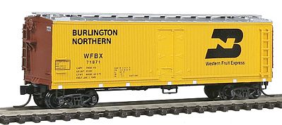 Intermountain Railway 67727 N Scale Fruit Growers Express Wood Refrigerator Car - Ready to Run -- Burlington Northern