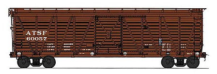 Intermountain Railway 67919 N Scale Santa Fe Class Sk-T Single-Deck Stock Car - Ready to Run -- Santa Fe (Post-1960, Boxcar Red)