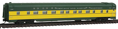 Intermountain Railway 6810 N Scale Pullman-Standard 4-4-2 Sleeper - Ready to Run - Centralia Car Shops -- Chicago & North Western (yellow, green)