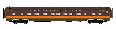 Intermountain Railway 6817 N Scale Pullman-Standard 4-4-2 Sleeper - Ready to Run - Centralia Car Shops -- Illinois Central (Leased, brown, orange)