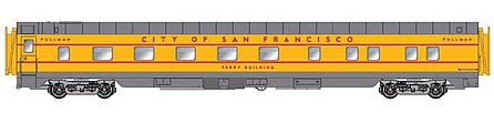 Intermountain Railway 6851 N Scale Pullman-Standard 10-5 Sleeper - Ready to Run - Centralia Car Shops -- Union Pacific (Armour Yellow, gray, red, City of San Francsco Lettering)