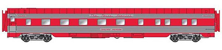 Intermountain Railway 6852 N Scale Pullman-Standard 10-5 Sleeper - Ready to Run - Centralia Car Shops -- Pennsylvania Railroad (Texas Special Run-Through Scheme, silver, red)