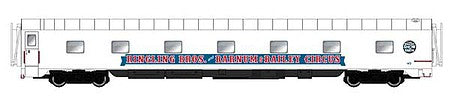Intermountain Railway 6869 N Scale Pullman-Standard 13 Double Bedroom - Assembled -- Ringling Bros. and Barnum & Bailey (white, blue, red)