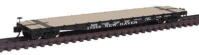 Intermountain Railway 68701 N Scale AAR 53' 6" 70-Ton Flatcar - Ready to Run -- New Haven (black)