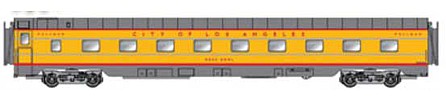 Intermountain Railway 6887 N Scale Pullman-Standard 18 Room Roomette - Ready to Run - Centralia Car Shops -- Union Pacific (City of Los Angeles, Armour Yellow, gray, red)
