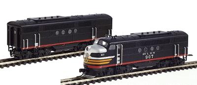 Intermountain Railway 69004 N Scale Regal Line EMD Diesel FT A-B Set Powered - Assembled -- Cotton Belt "Black Widow" (black, orange, silver)