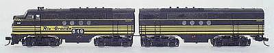 Intermountain Railway 69005D N Scale EMD FT A-B Set w/DCC -- Denver & Rio Grande Western (As-Delivered, black, yellow)