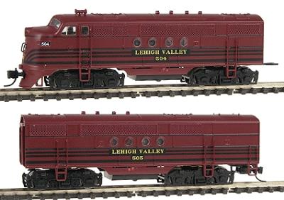 Intermountain Railway 69020 N Scale EMD FT A-B Set - Standard DC -- Lehigh Valley (Cornell Red, black)