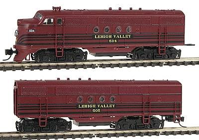 Intermountain Railway 69020D N Scale EMD FT A-B Set w/DCC -- Lehigh Valley (Cornell Red, black)