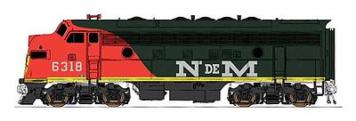 Intermountain Railway 69267 N Scale EMD F7A - Standard DC -- Nacionales de Mexico (orange, green, silver, yellow)