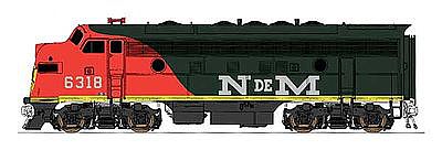 Intermountain Railway 69267D N Scale EMD F7A w/DCC -- Nacionales de Mexico (orange, green, silver, yellow)