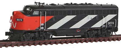 Intermountain Railway 69272 N Scale EMD F7A - Standard DC -- Canadian National (Stripe Scheme, black, white, red)