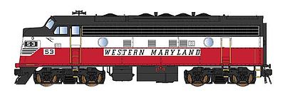 Intermountain Railway 69294 N Scale EMD F7A - Standard DC -- Western Maryland (Circus, red, white, black)