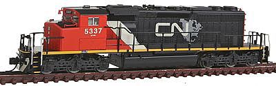 Intermountain Railway 69307D N Scale EMD/GMDD SD40-2W Winterization Hatch w/DCC -- Canadian National (black, red, white, North American Continent logo)