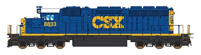 Intermountain Railway 69322 N Scale EMD SD40-2 - Standard DC -- CSX (Dark Future, blue, yellow, white Cab Roof)