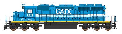 Intermountain Railway 69323 N Scale EMD SD40-2 - Standard DC -- GATX Leasing (blue, white, yellow)