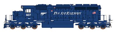 Intermountain Railway 69325 N Scale EMD SD40-2 - Standard DC -- Maine Central/Pan Am Railways (blue, white, Wing Logo)