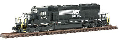 Intermountain Railway 69326D N Scale EMD SD40-2 w/DCC -- Norfolk Southern (black, white, Dashed Frame Stripe)