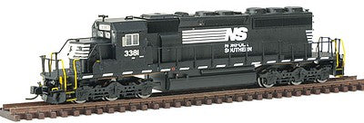 Intermountain Railway 69326S N Scale EMD SD40-2 w/LokSound & DCC -- Norfolk Southern (black, white; Dashed Frame Stripe)