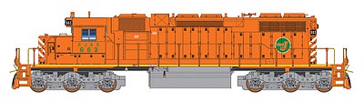 Intermountain Railway 693301D N Scale EMD SD38-2 w/DCC -- Elgin, Joliet & Eastern (orange, white, green, The J Circle Logo)