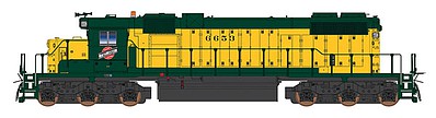 Intermountain Railway 693302 N Scale EMD SD38-2 - Standard DC -- Chicago & North Western (yellow, green)