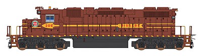 Intermountain Railway 693304D N Scale EMD SD38-2 w/DCC -- Duluth, Missabe & Iron Range (maroon, yellow)