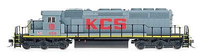 Intermountain Railway 69332 N Scale EMD SD40-2 - Standard DC -- Kansas City Southern (gray, red, yellow)