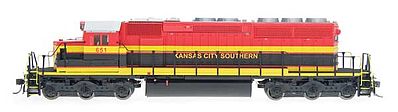 Intermountain Railway 69333 N Scale EMD SD40-2 - Standard DC -- Kansas City Southern (Southern Belle, red, yellow, black, silver)
