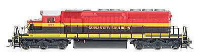 Intermountain Railway 69333D N Scale EMD SD40-2 w/DCC -- Kansas City Southern (Southern Belle, red, yellow, black, silver)