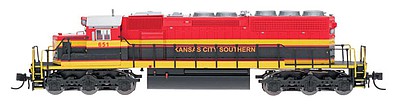 Intermountain Railway 69333S N Scale EMD SD40-2 w/LokSound & DCC -- Kansas City Southern (Southern Belle, red, yellow, black, silver)