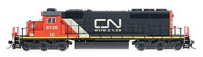 Intermountain Railway 69335 N Scale EMD SD40-2 - Standard DC -- Canadian National (black, red, white, Website Noodle Logo)