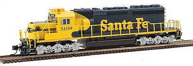 Intermountain Railway 69340S N Scale EMD SD40-2 Snoot w/LokSound & DCC -- Santa Fe (Warbonnet, blue, yellow)