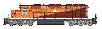 Intermountain Railway 69379 N Scale EMD SD40-2 - Standard DC -- Foster Townsend Rail Logistics FTRL (brown, orange)