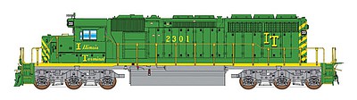 Intermountain Railway 69381 N Scale EMD SD40-2 - Standard DC -- Illinois Terminal (green, yellow)