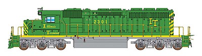 Intermountain Railway 69381D N Scale EMD SD40-2 w/DCC -- Illinois Terminal (green, yellow)