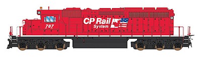 Intermountain Railway 69386S N Scale EMD SD40-2 w/LokSound & DCC -- Canadian Pacific (Candy Apple Red, white, Dual Flags System Logo)