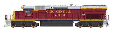 Intermountain Railway 69428 N Scale EMD SD40T-2 Tunnel Motor - Standard DC -- Ohio Central (maroon, gray, yellow)
