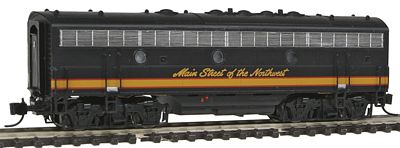Intermountain Railway 69714 N Scale EMD F7B - Standard DC -- Northern Pacific (black, yellow)